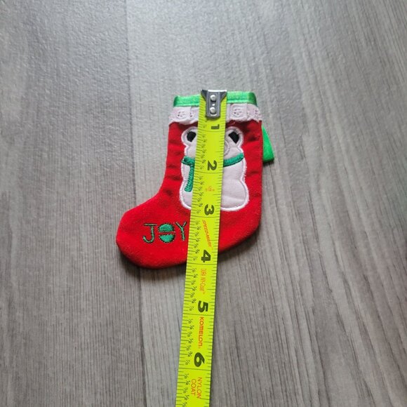 Vintage Dakin Mini Christmas Stockings With Embroidery & Lace - Picture 6 of 6